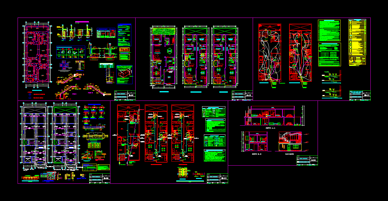 Many housing. Projects category, dwg project details