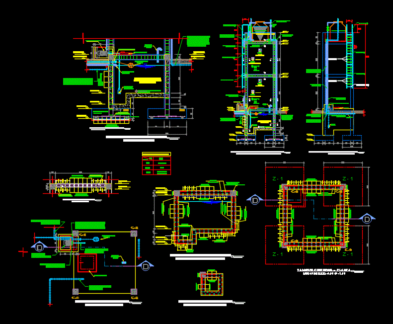 Septic tank detail and tank. Mechanical Electrical Plumb category, dwg ...