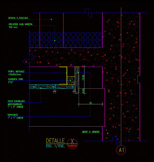 suspended ceiling detail cad