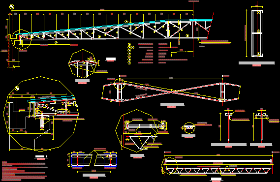 Truss 12 meters. Construction Details category, dwg project details