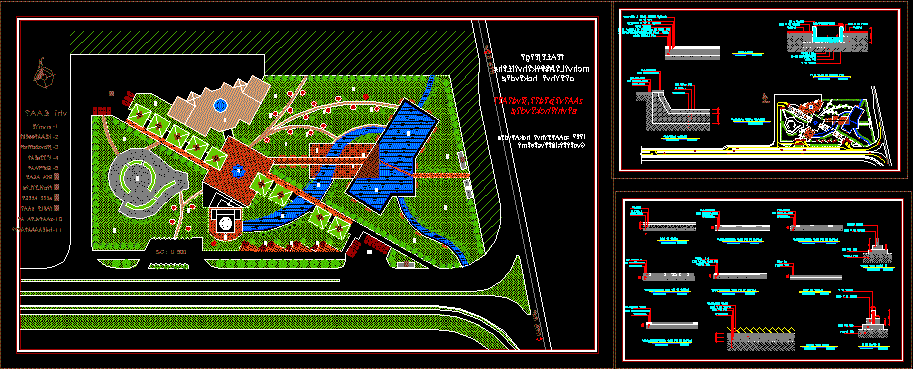 Park. Parks and Gardens category, dwg project details