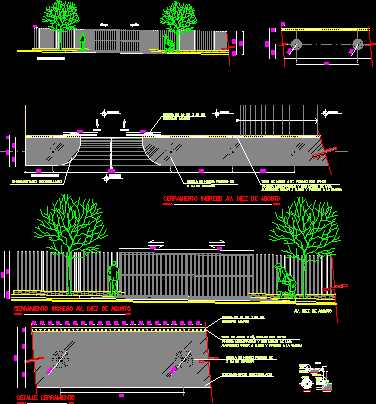 Cage details. Parks and Gardens category, dwg project details