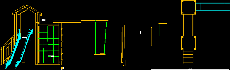 Детская площадка чертеж dwg