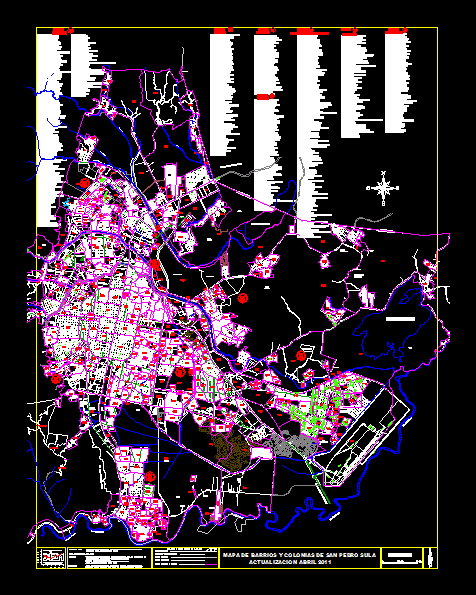 Plano neighborhoods and colonies - San Pedro Sula. Urban Design ...