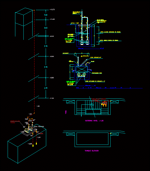 The layout of the pump. Machinery Mechanical category, dwg project details