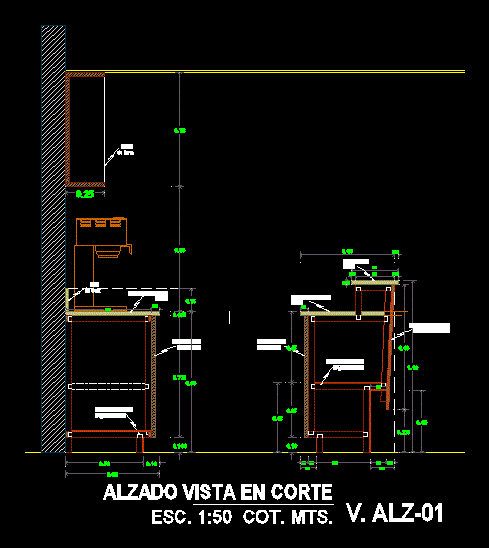 The armed bar cafeteria for detail cutting. Furniture and Equipments  category, dwg project details