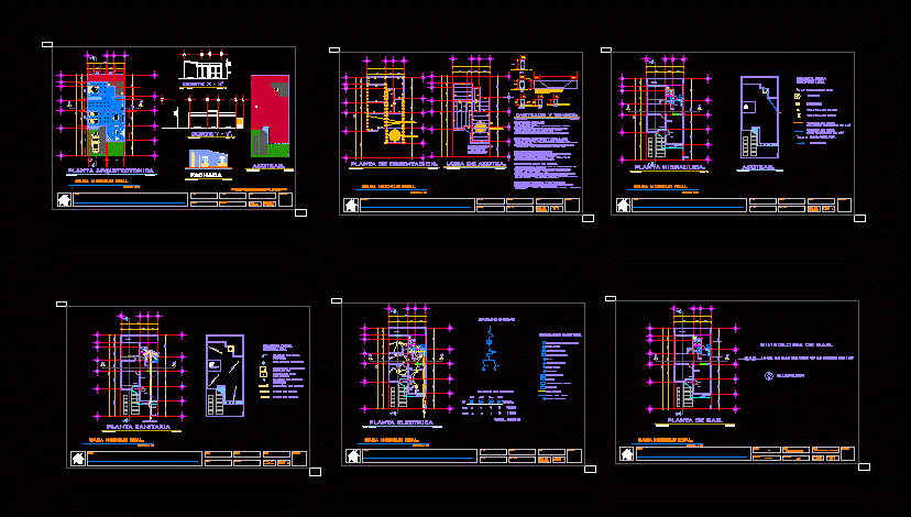 Social Interest home - 60m 2. Projects category, dwg project details