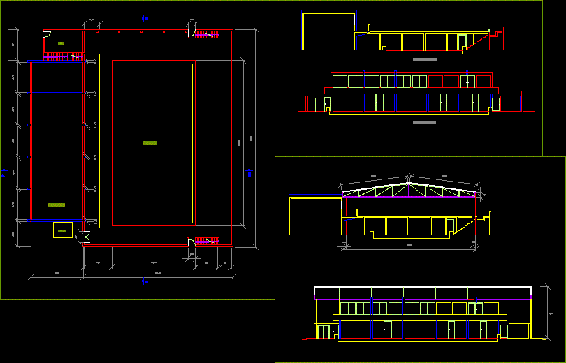 Swimming pool cover. Pools and swimming-pools category, dwg project details