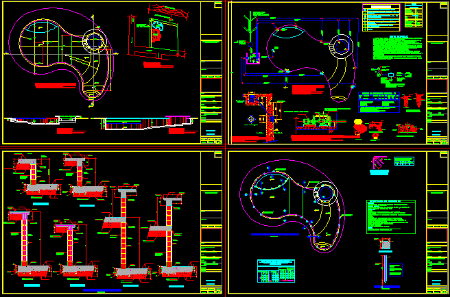 Swimming Pool. Pools and swimming-pools category, dwg project details